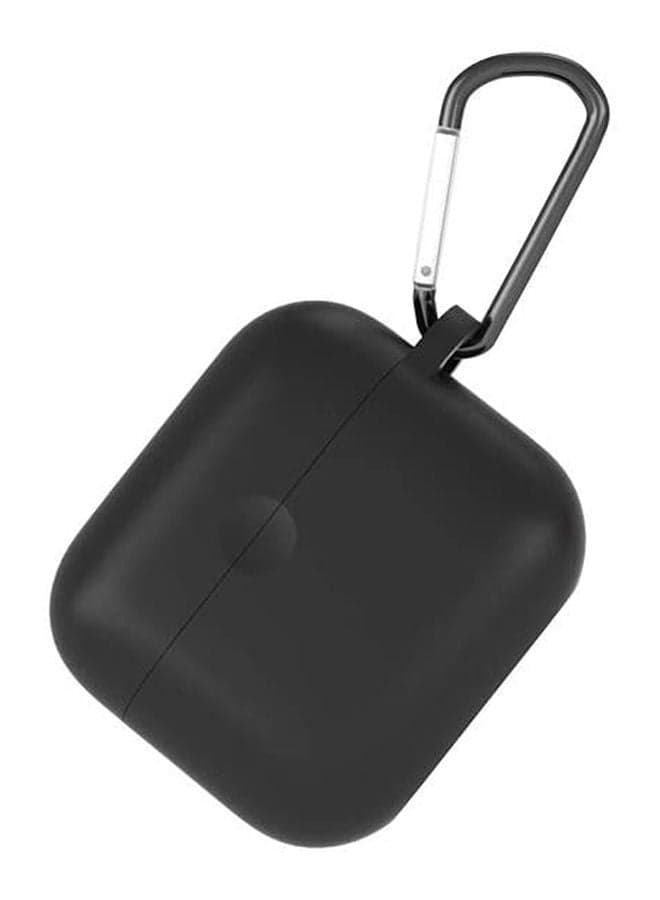 Anti-Break Anti-Lost & Shockproof Easy Carrying Portable Protective Case Cover With Carabiner For Anker Soundcord Liberty Air 2 Black