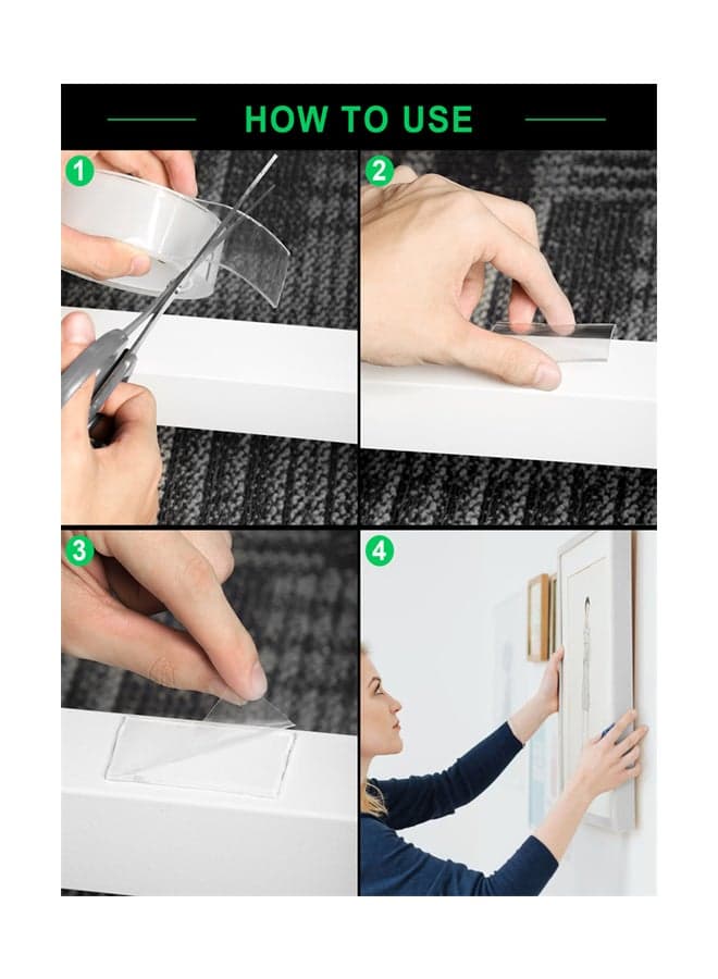 Double Sided Removable Mounting Adhesive Tape Clear (4)