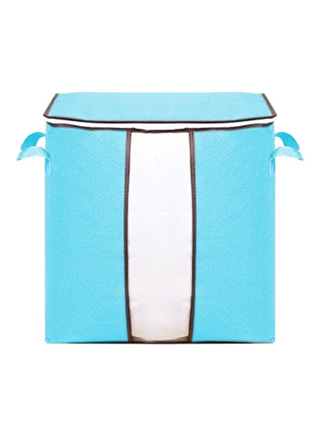 Foldable Blanket Storage Bag Blue/White Closet Systems