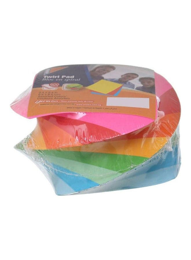 Twirl 600 Paper Memo Cube Multicolour Sticky Notes