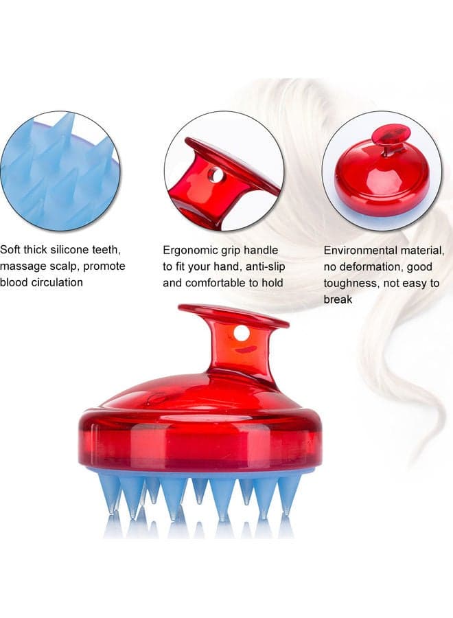 Silicone Teeth Hair Scalp Soft Massage Brush Multicolour (٧)