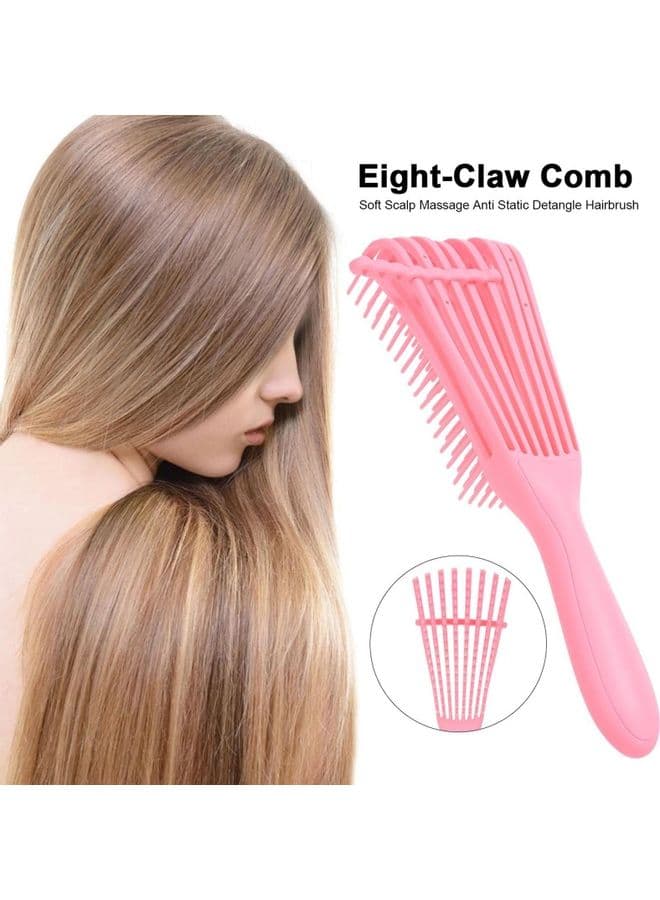 Eight-Claw Comb Pink Hair Combs (٣)
