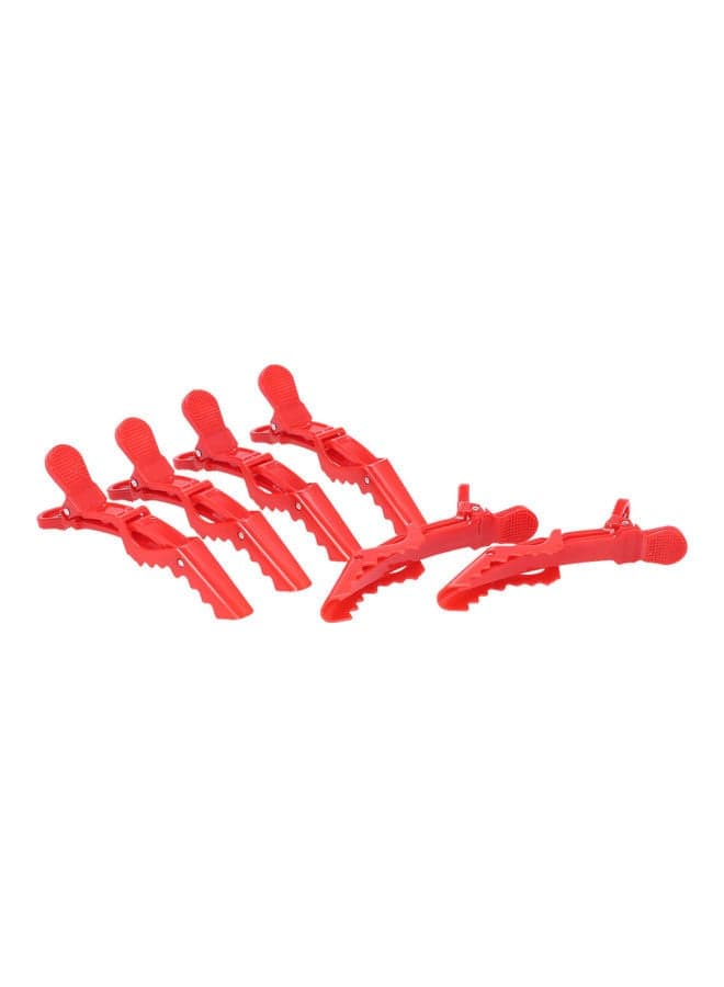 6-Piece Alligator Hair Clips Red 11.3 x 4cm (٦)