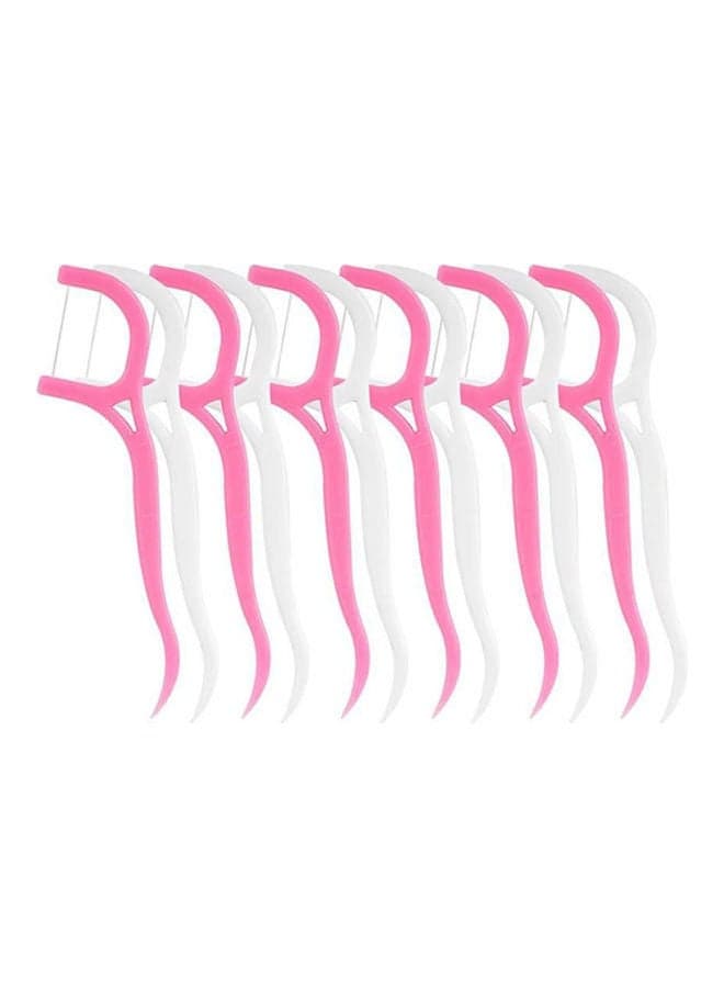Dental Floss And Floss To Clean And Take Care Of Teeth And Gums 30 Pieces Pink-White 8cm
