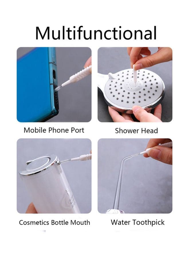 10-Piece Multifunctional Shower Head Nozzle Cleaning Brush White Household Cleaning Supplies (٣)