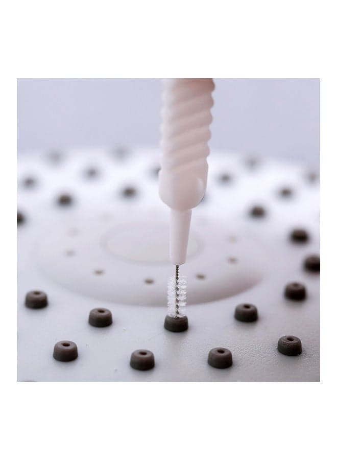 10-Piece Multifunctional Shower Head Nozzle Cleaning Brush White Household Cleaning Supplies (٤)