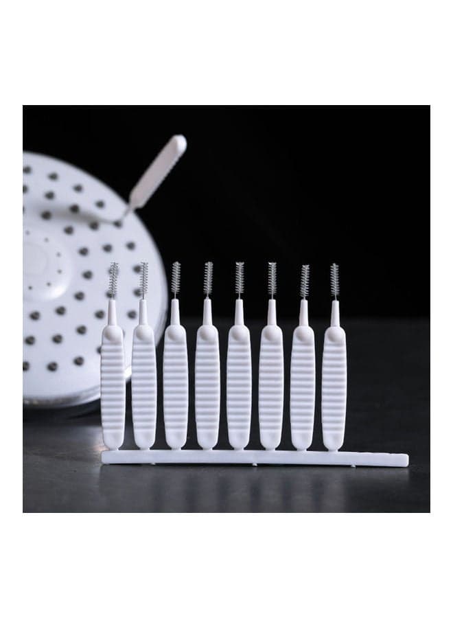 10-Piece Multifunctional Shower Head Nozzle Cleaning Brush White Household Cleaning Supplies (٥)
