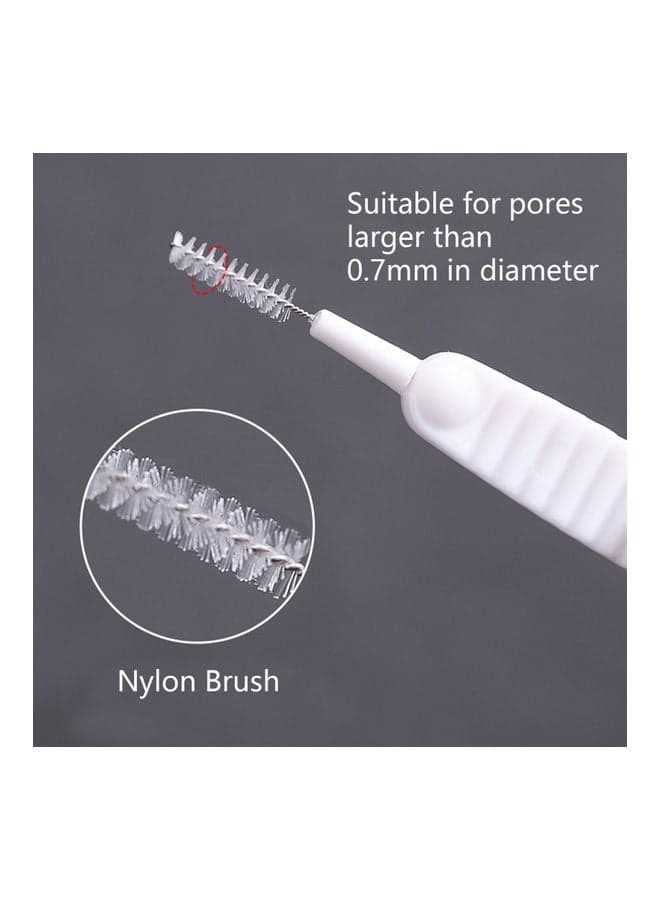 10-Piece Multifunctional Shower Head Nozzle Cleaning Brush White Household Cleaning Supplies (٦)