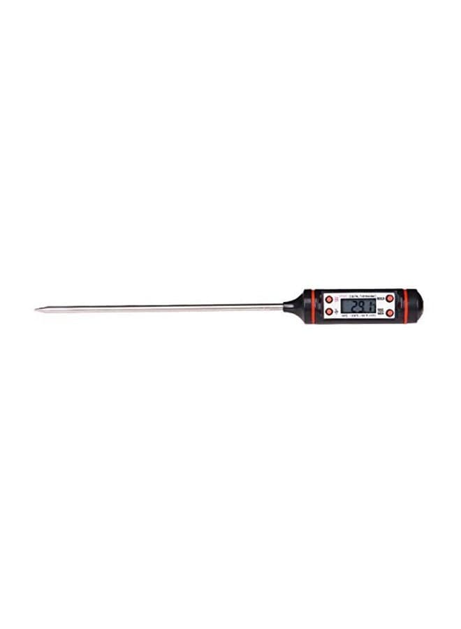 Digital Lcd Cooking Food Kitchen Bbq Thermometer Black/Silver 5.9x1inch