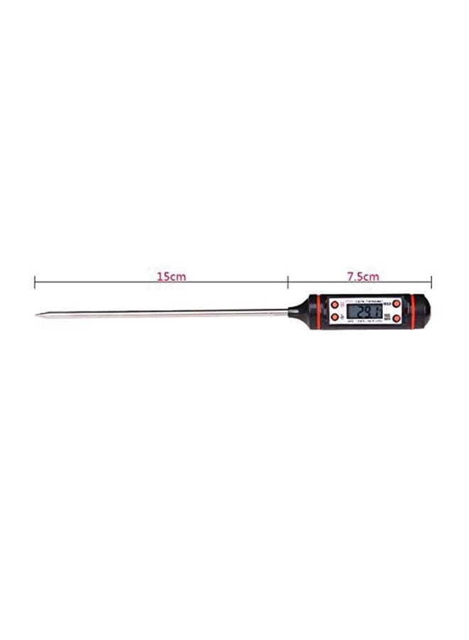 Digital Lcd Cooking Food Kitchen Bbq Thermometer Black/Silver 5.9x1inch (3)