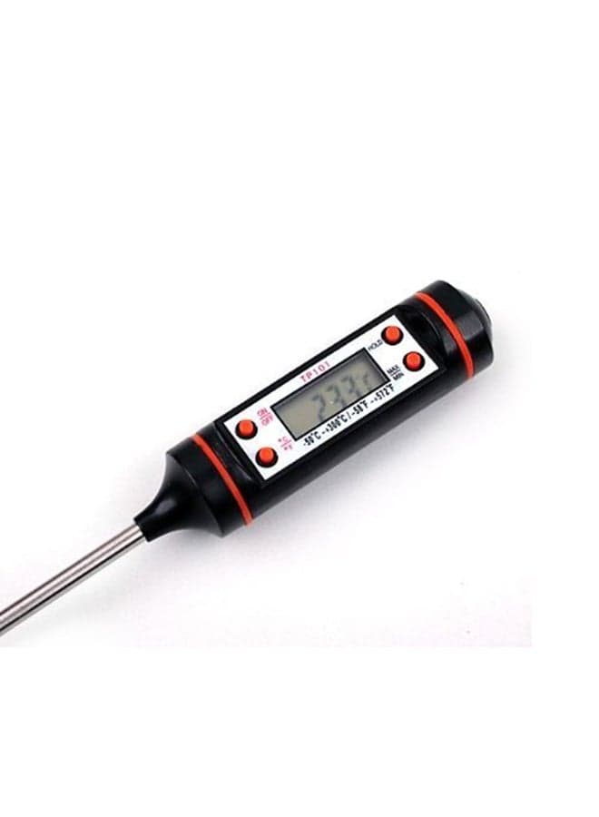 Digital Lcd Cooking Food Kitchen Bbq Thermometer Black/Silver 5.9x1inch (4)