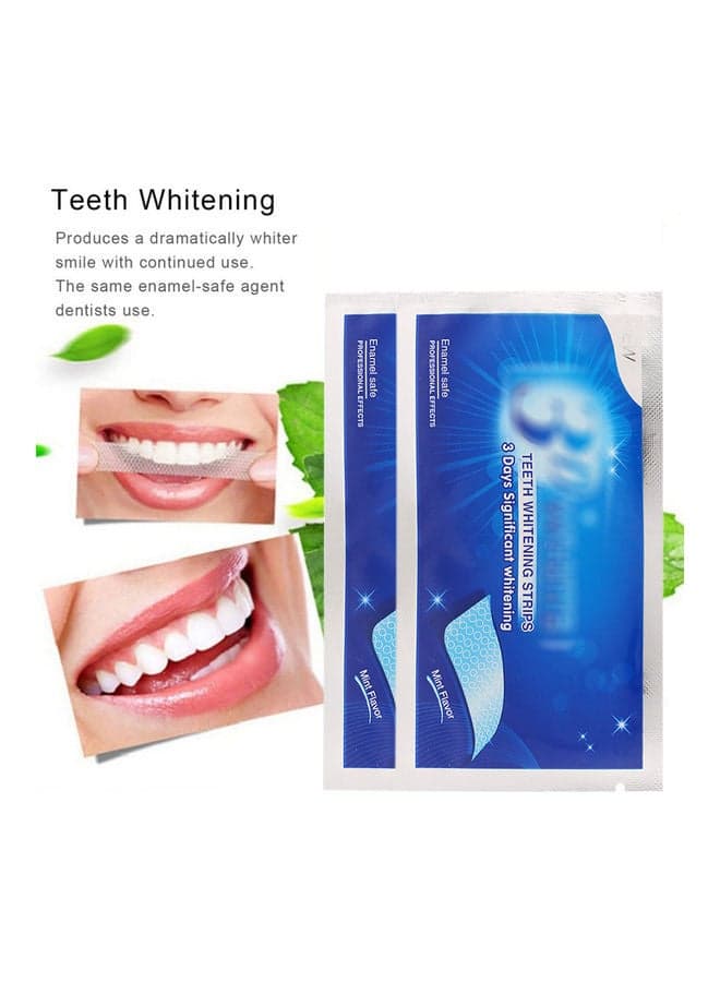 5-Piece Anti-Sensitive Double Elastic Gel 3D Teeth Whitening Strips White 13 X 1 X 6cm (3)