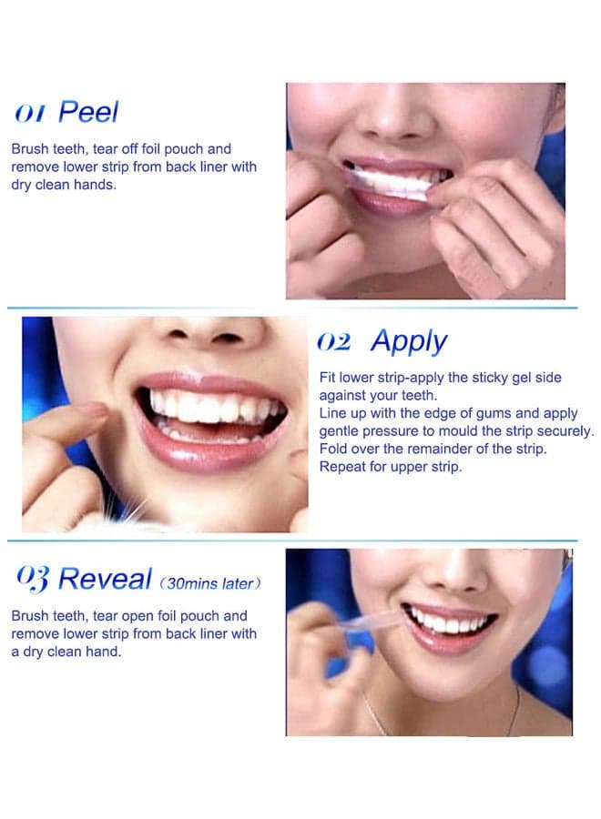 5-Piece Anti-Sensitive Double Elastic Gel 3D Teeth Whitening Strips White 13 X 1 X 6cm (5)