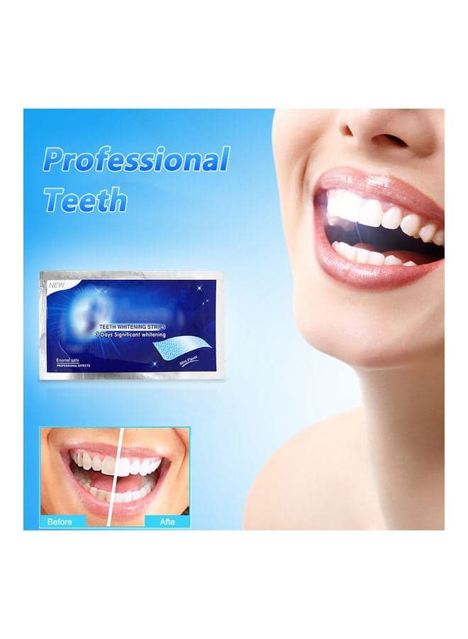 5-Piece Anti-Sensitive Double Elastic Gel 3D Teeth Whitening Strips White 13 X 1 X 6cm (6)