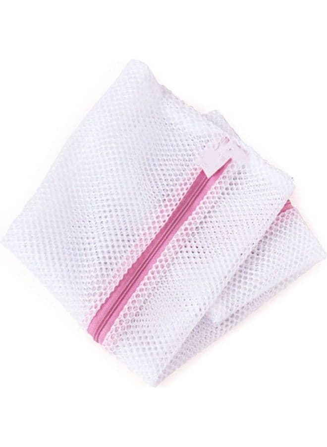 Zippered Mesh Laundry Wash Bag for Delicates Bra Lingerie Socks Clear 30 X 40 X 0.5cm Laundry Accessories (٣)