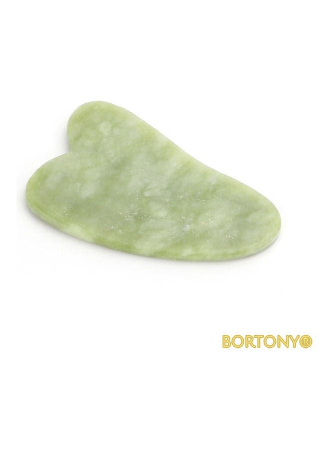 Jade Roller With Gua Sha Face Roller Tools Set Green 14x4.5cm Face Massagers & Rollers (٣)