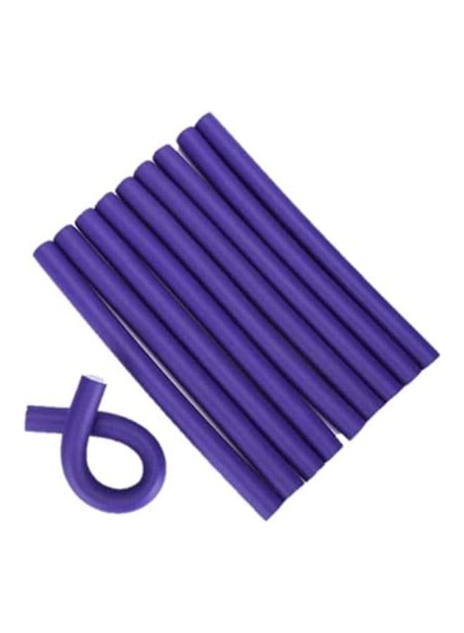 10 Piece Hair Rollers Set Purple