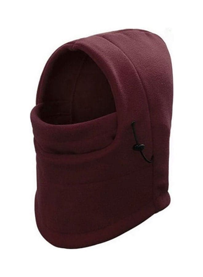 Winter Head and Neck Bike Full Face Mask Warmer Burgundy Men's Facemasks
