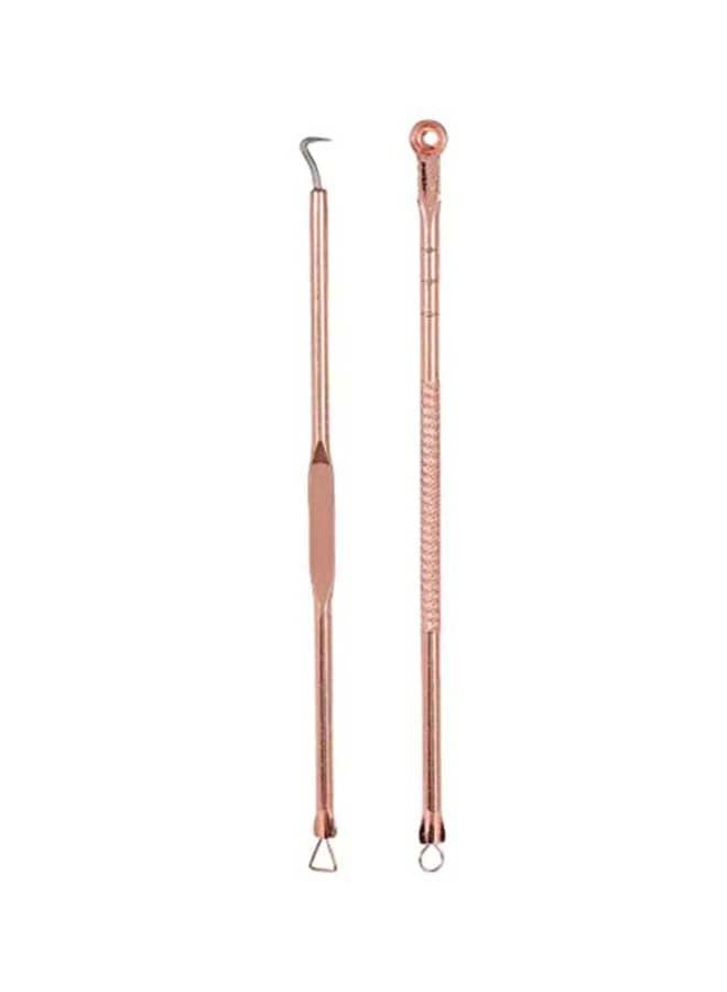 4-Piece Acne Needle Blackhead Remover Tool Set Rose Gold (٣)