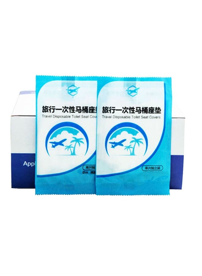 50-Piece Travel Disposable Toilet Seat Cover, Pack Of 2 Clear 40 x 48cm Toilet Lid & Tank Covers