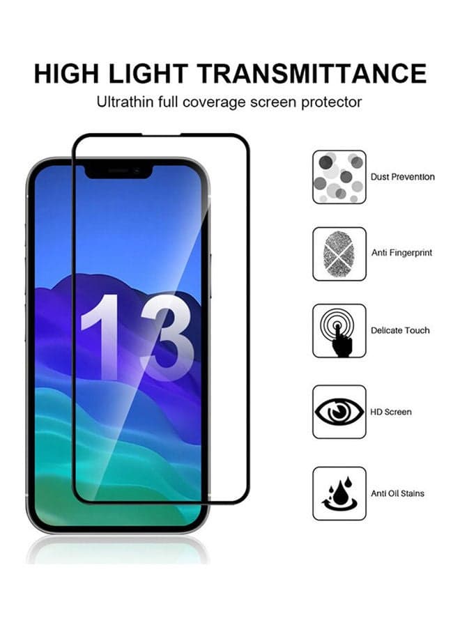 Full Glue Screen Protector Tempered Glass For Apple iPhone 13 Pro Max Size 6.7 Inches Black Edge Mobile Screen Protectors (3)