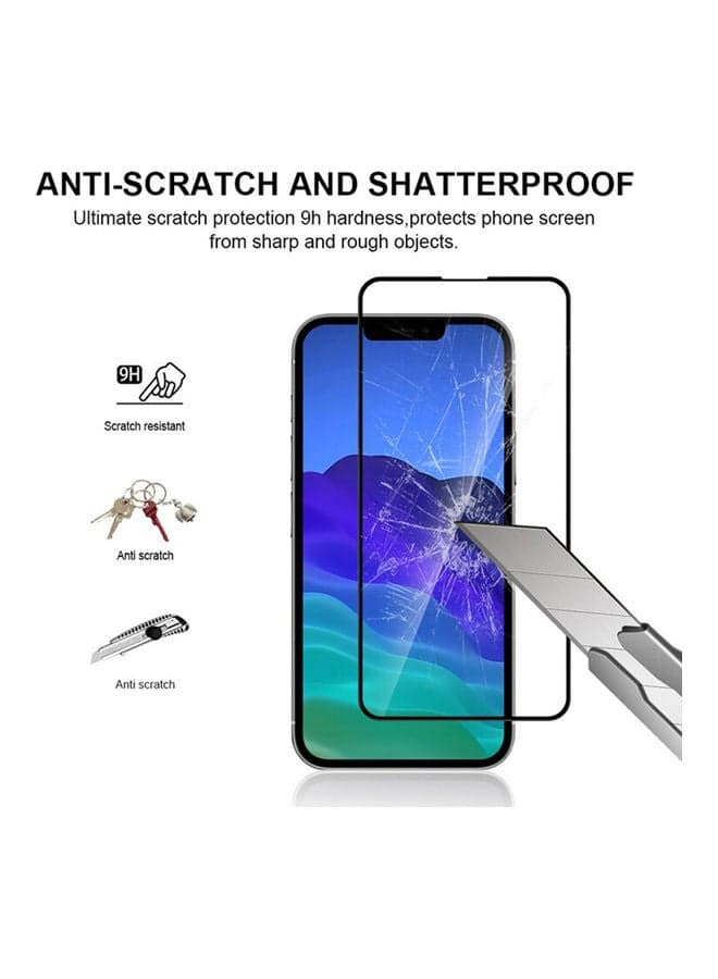 Full Glue Screen Protector Tempered Glass For Apple iPhone 13 Pro Max Size 6.7 Inches Black Edge Mobile Screen Protectors (6)