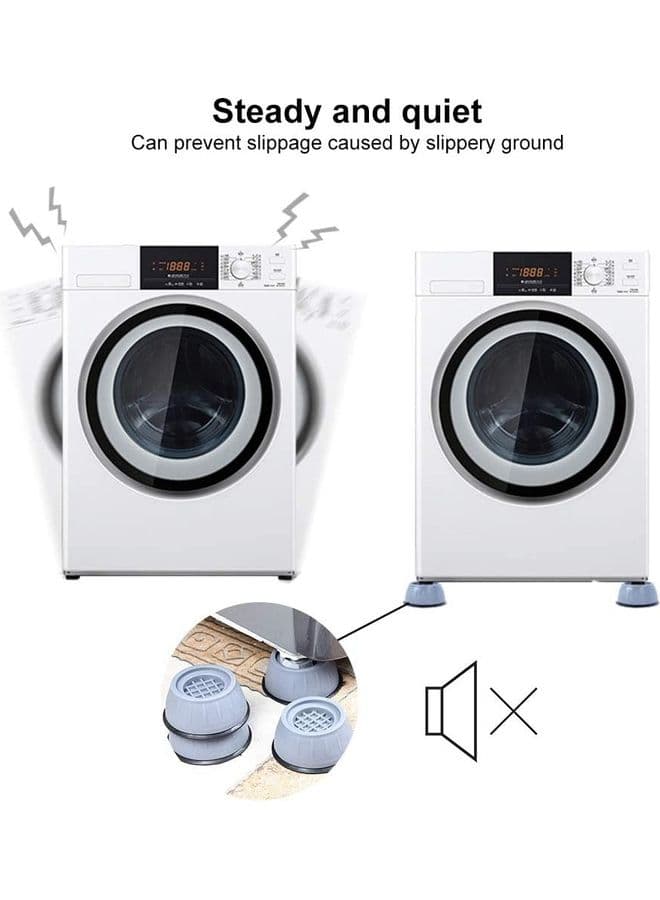 4-Piece Washing Machine Feet Pads Multicolour 10x10x4cm Laundry Accessories (٣)
