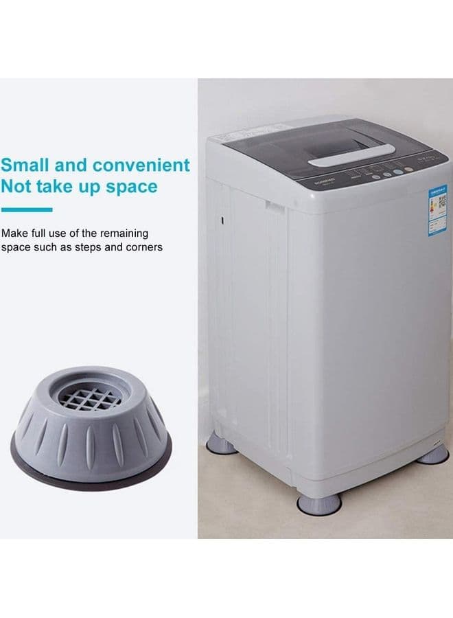 4-Piece Washing Machine Feet Pads Multicolour 10x10x4cm Laundry Accessories (٥)
