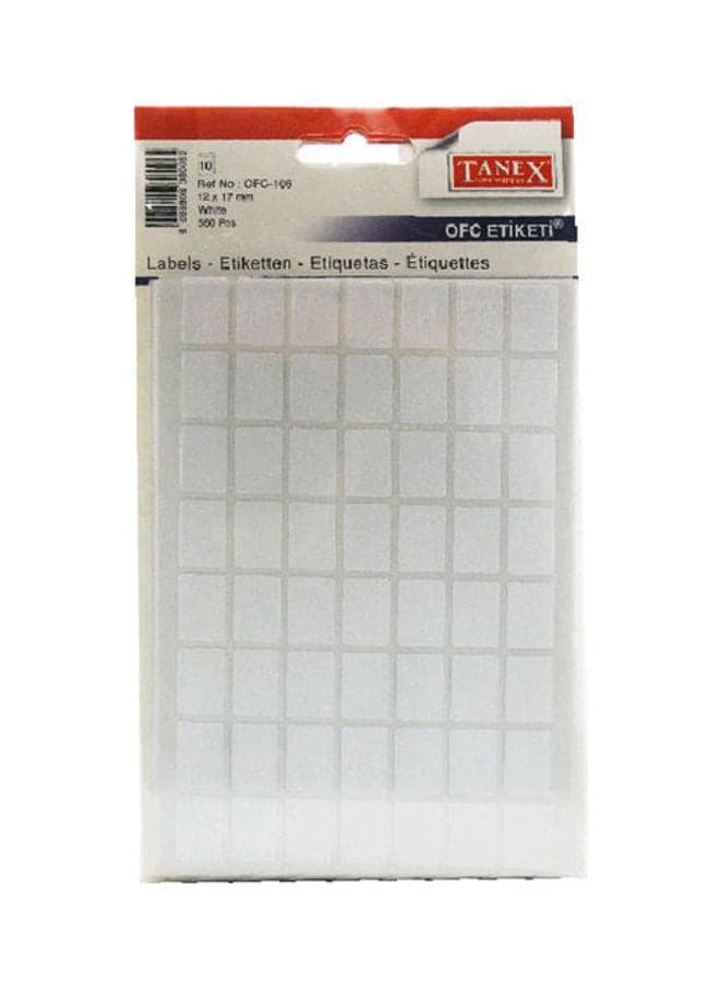 Tanex Handwriting Label 10 Sheets OFC-106 Multicolour Labels & Stickers