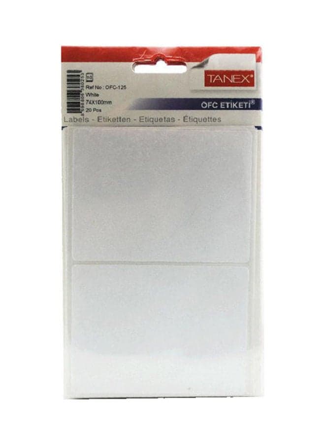 Tanex Handwriting Label 10 Sheets OFC-125 Multicolour Labels & Stickers