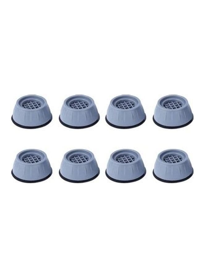 8-Piece Washing Machine Foot Pads Grey 4x5cm