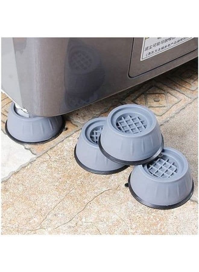 8-Piece Washing Machine Foot Pads Grey 4x5cm (٣)
