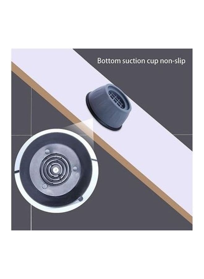 8-Piece Washing Machine Foot Pads Grey 4x5cm (٥)