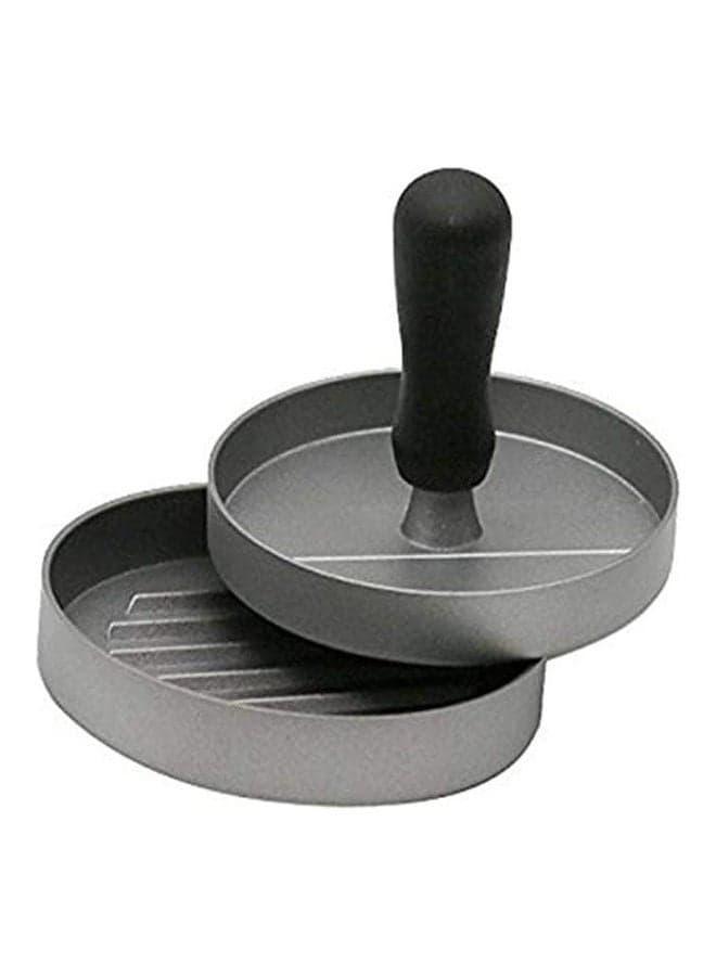 Round Shape Hamburger Press Aluminum Alloy 11 Cm Hamburger Meat Beef Grill Burger Press Patty Maker Mold 1 Set Black