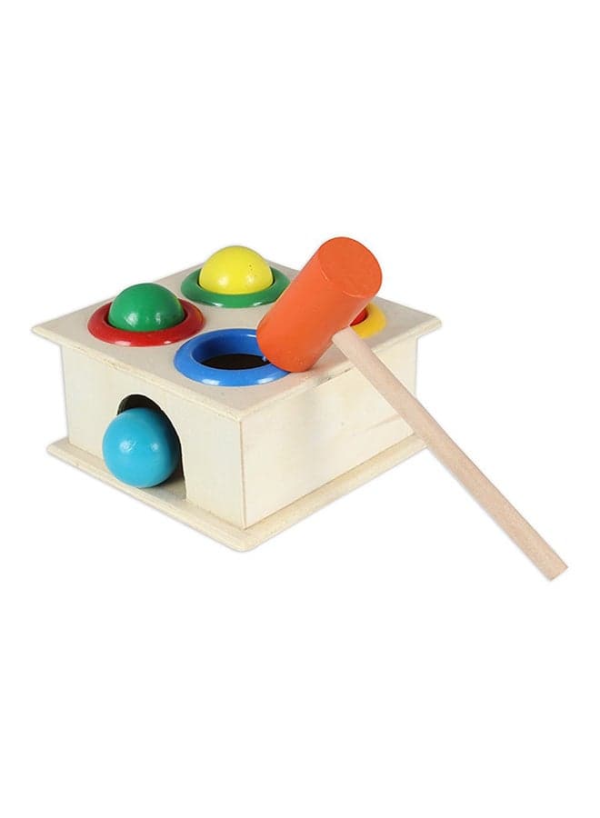 Wooden Hammering Game Box With Balls Sturdy, Durable Multicolored Toy For Kids Hammering & Pounding Toys (٣)