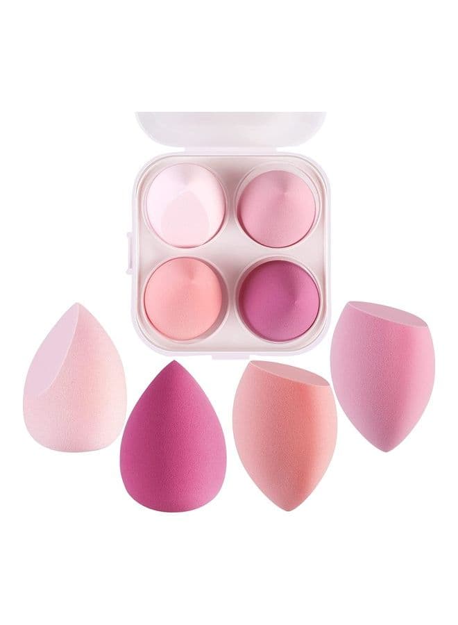 4 -Piece Makeup Sponge With Case Multicolour Make Up Sponges