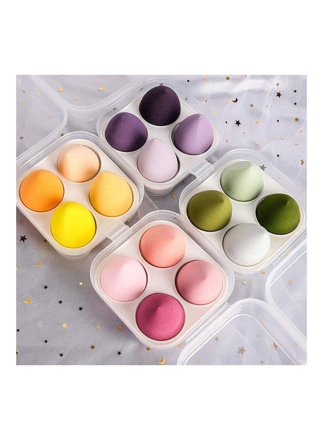 4 -Piece Makeup Sponges Blender Set Multicolour Make Up Sponges (٤)