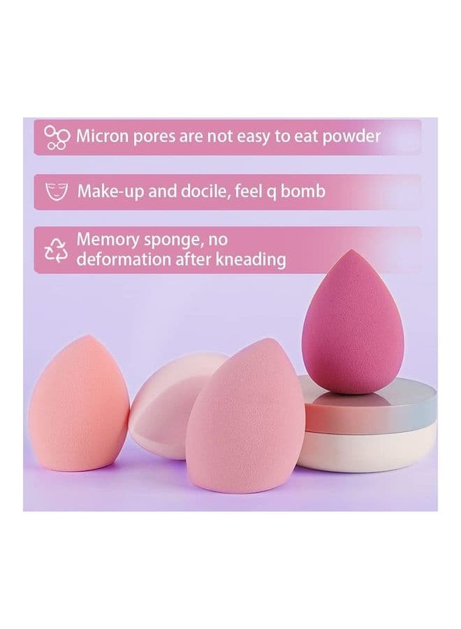 4 -Piece Makeup Sponge With Case Multicolour Make Up Sponges (٤)