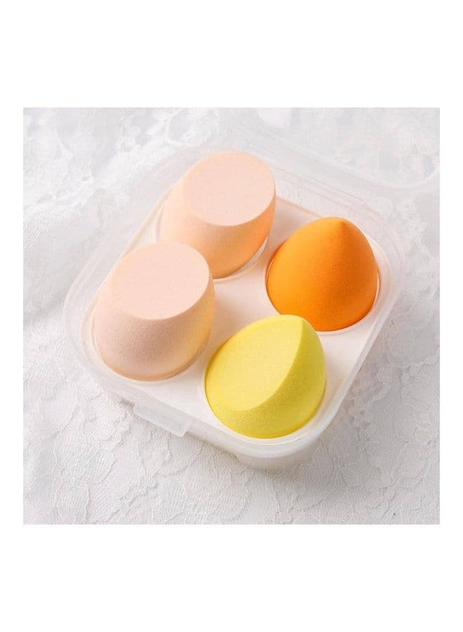 Pack Of 4 Egg Blending Sponge With Case Multicolour Make Up Sponges
