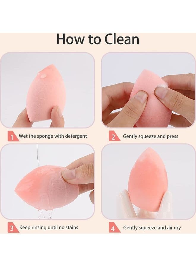 4 -Piece Makeup Sponge With Case Multicolour Make Up Sponges (٥)