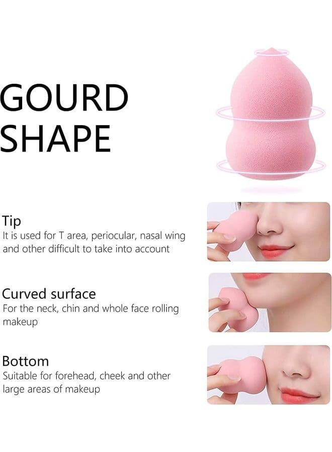 Pack Of 4 Egg Blending Sponge With Case Multicolour Make Up Sponges (٤)