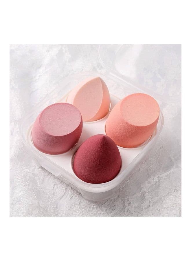 4-Piece Egg Blending Sponge With Case Multicolour Make Up Sponges