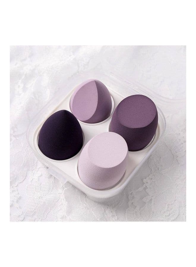 Pack Of 4 Egg Blending Sponge With Case Multicolour Make Up Sponges