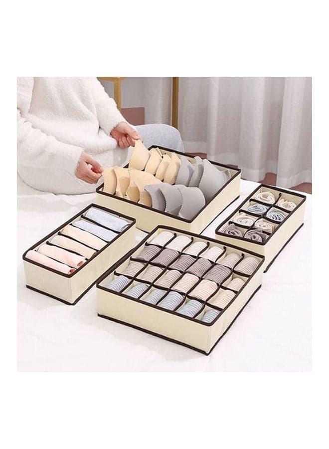 Multi-grids Clothes Storage Organizer - 4 Pcs Multicolour
