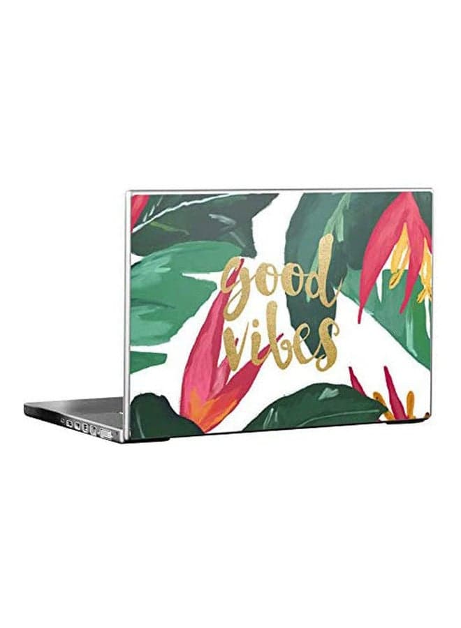 Good Vibes Rubberized Skin Laptop Multicolour Laptop Screen Protectors