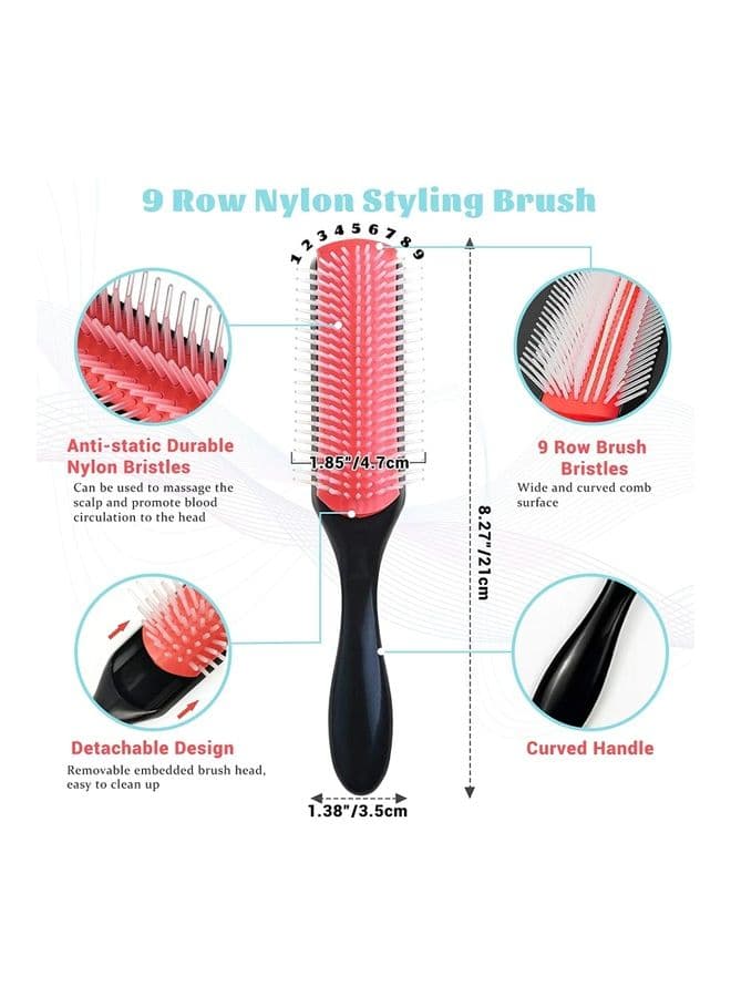 Hair Comb Red/White/Black 21cm (٣)