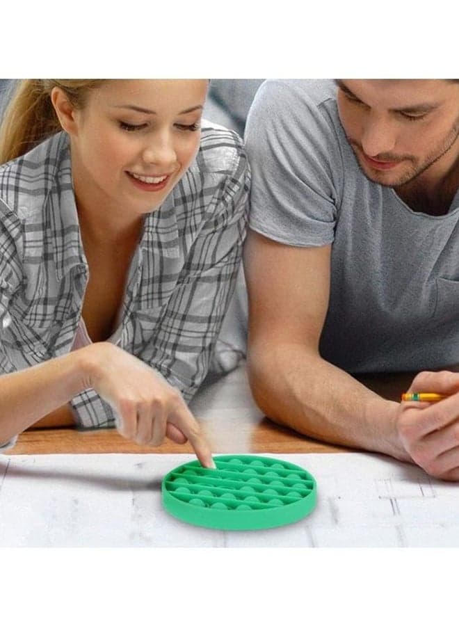 Non-Toxic And Tasteless Stress Relieve Silicone Squeeze Push Pop Bubble Sensory Fidget Squishy Toy 12.7x1.5x12.7cm (٥)
