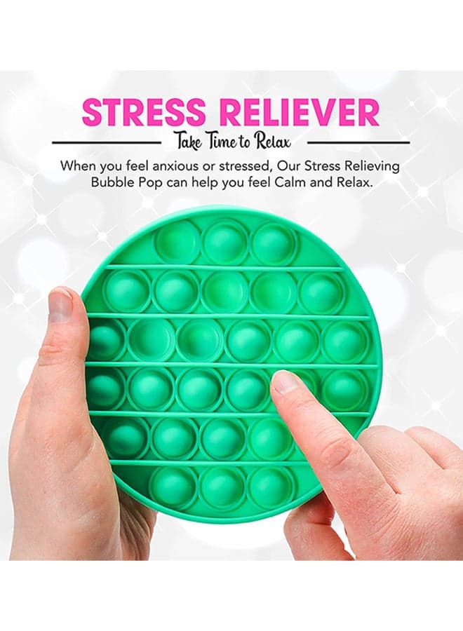 Non-Toxic And Tasteless Stress Relieve Silicone Squeeze Push Pop Bubble Sensory Fidget Squishy Toy 12.7x1.5x12.7cm (٧)