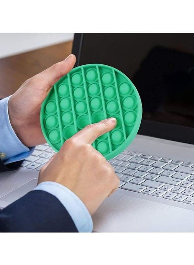Non-Toxic And Tasteless Stress Relieve Silicone Squeeze Push Pop Bubble Sensory Fidget Squishy Toy 12.7x1.5x12.7cm (٣)