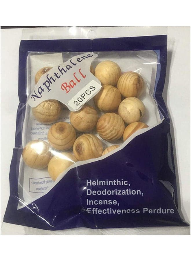 20 Pcs Naphthalene Balls Beige Laundry Care